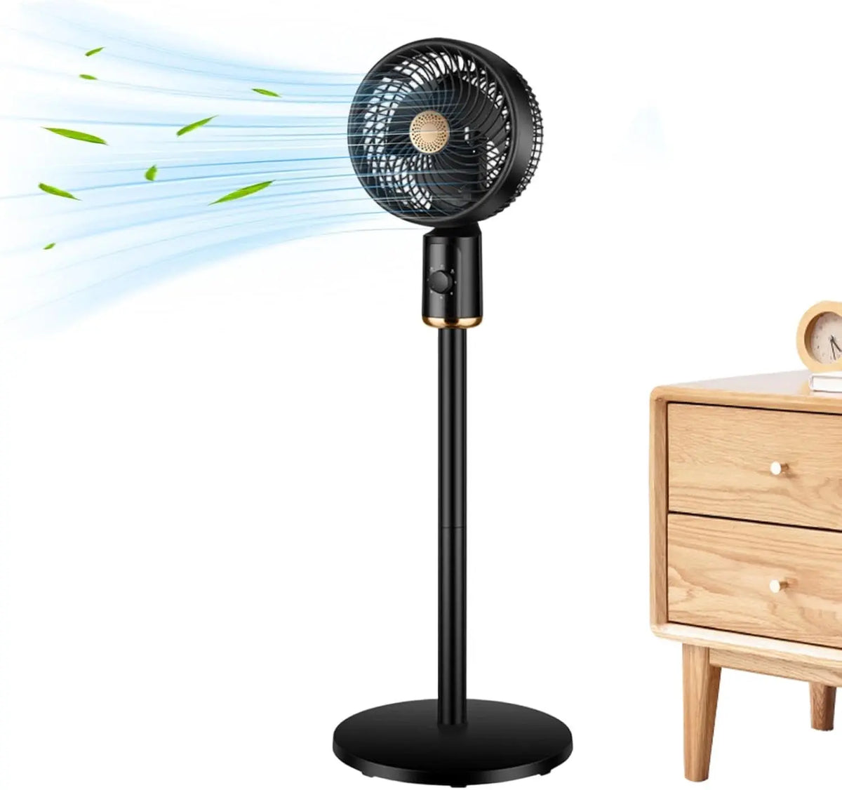 Generico Ventiladores de pie para cámara de circulación de aire de mesa, blanco