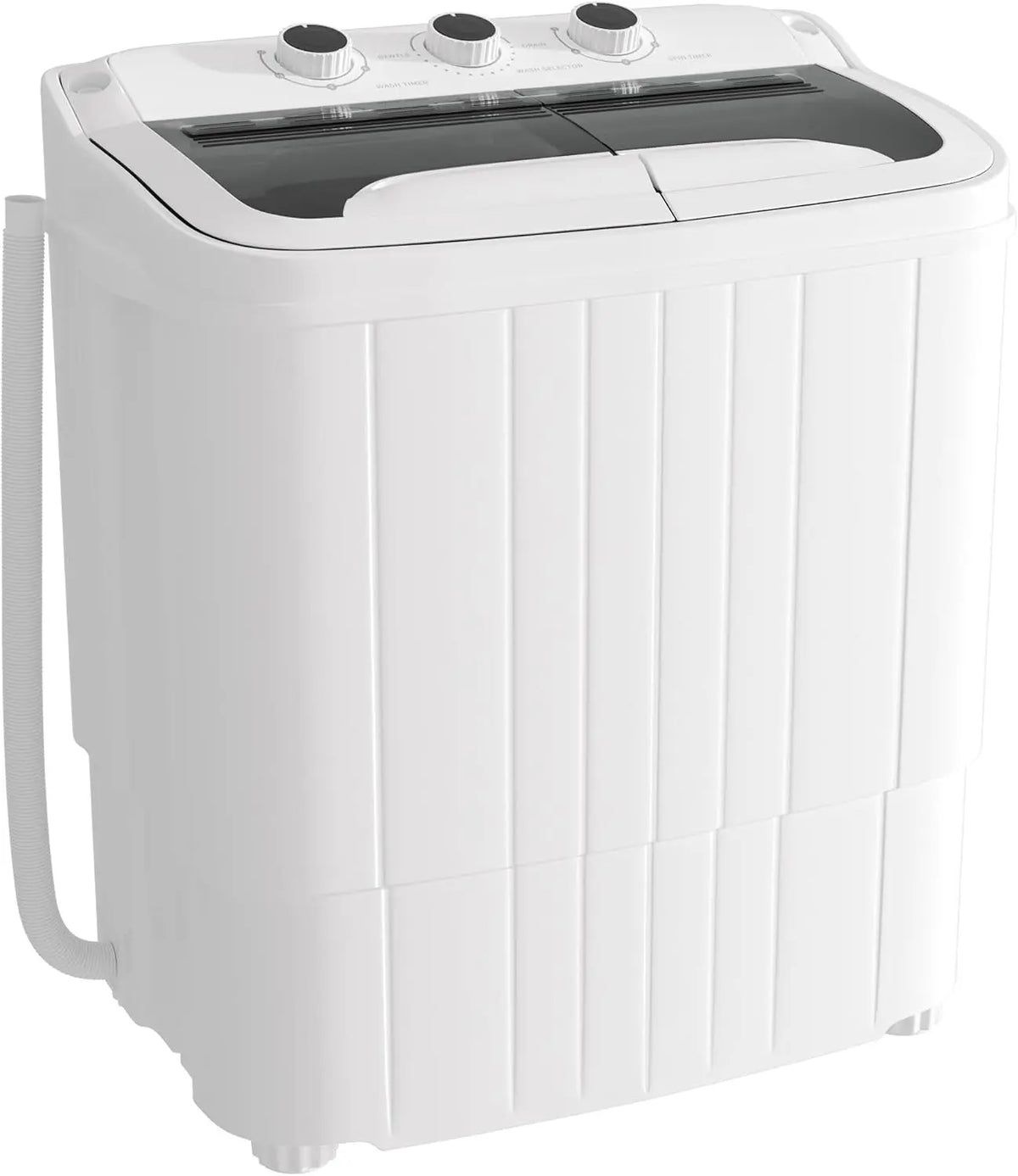 Lavadora Greenvelly portátil, combo de lavadora compacta de 16 libras y giratoria, gris