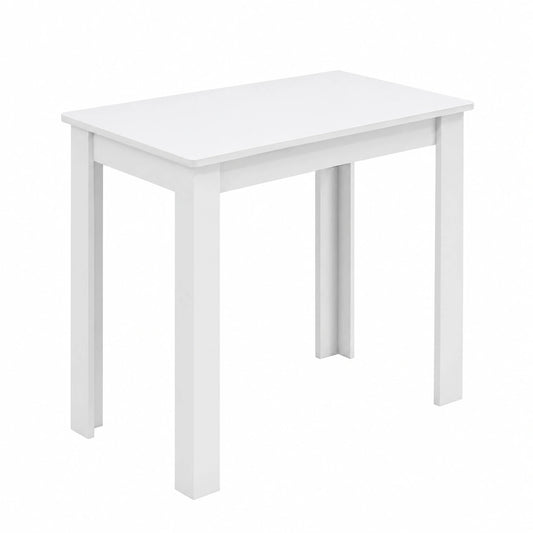 Set Tavolo e Sedie da Pranzo in Legno Bianco 80x50 cm