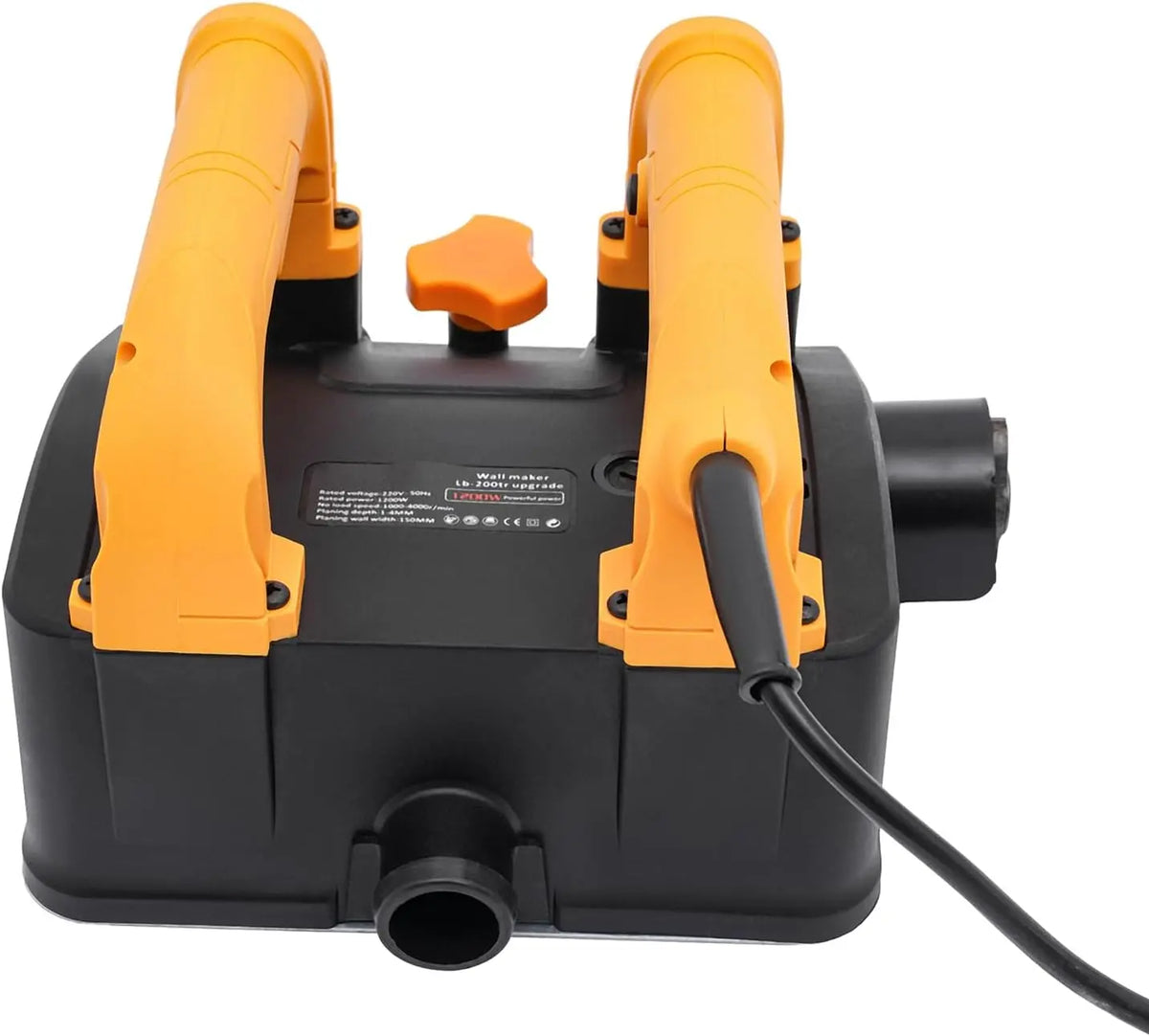 Cepillo eléctrico Kazafa Cepilladora eléctrica de pared, 1200 W, 1000-4000 rpm, cepilladora eléctrica portátil con cable, negro