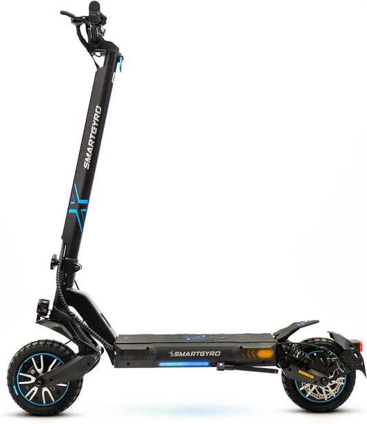 Patinete eléctrico SMARTGYRO Dual MAX 2,, 2 Motores de 48V, Batería 15Ah, Smart Core, Autonomía 60 Km, Ruedas de 10 Pulgadas Dual Grip, negro