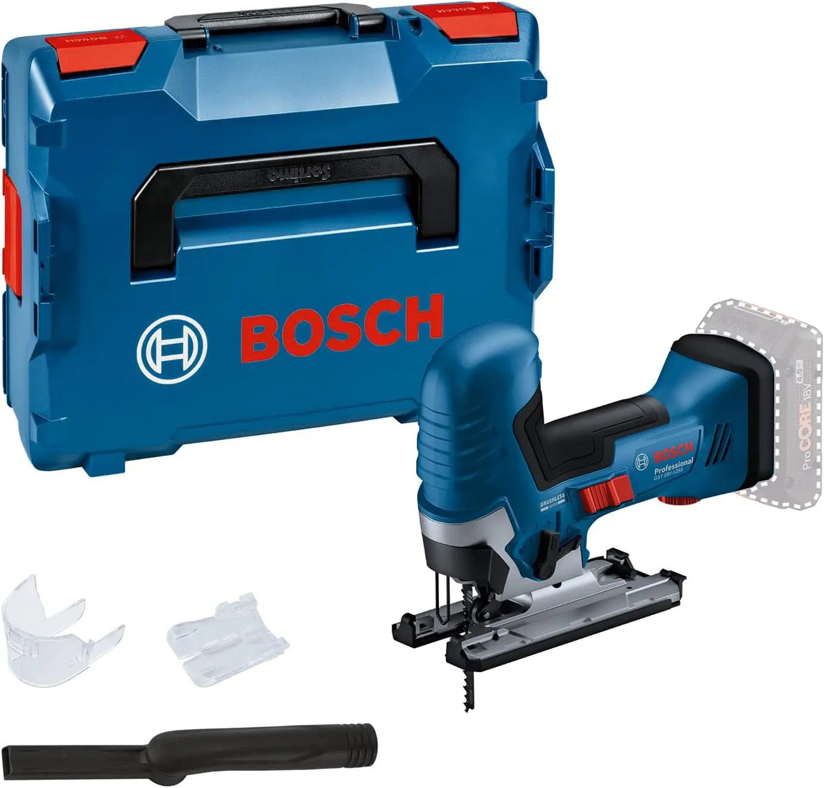 Hoja de sierra Bosch Professional sistema de 18 V sierra de calar GST 18V-125 S, azul