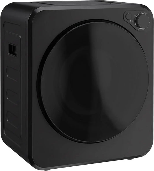 Secadora HOMCOM portátil de carga frontal, 4 kg de ropa húmeda/2,5 kg de capacidad de secado, 2 potencias 400 W/800 W, 240 V, negro