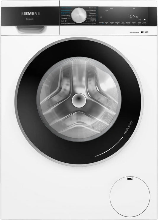 Lavadora SIEMENS iQ500, (9 kg, 6 kg, secado 1400 rpm, WN44G241), negro