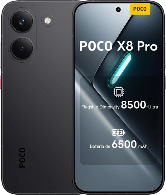 Teléfono móvil Xiaomi POCO X8 Pro Smartphone de 12+512GB Negro Batería de 6500mAh