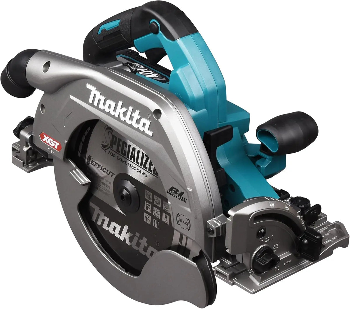 Sierra eléctrica Makita HS009GZ 40V Max Li-ion XGT sin escobillas 235mm Sierra circular - Baterías y cargadores no incluidos, negro