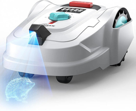 Cortacésped YARDCARE M800Plus Robot Cortacésped sin Cable Perimetral, Posicionamiento GPS + 3D Visión, Robot Cortacésped sin Cables, gris