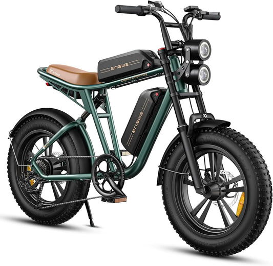 ENGWE M20 Bici Elettrica per Adulti, Batteria Rimovibile Da 48V 26/13AH, Bicicletta Elettrica Fuoristrada, Neumatici Larghi Da 20' * 4.0', negro
