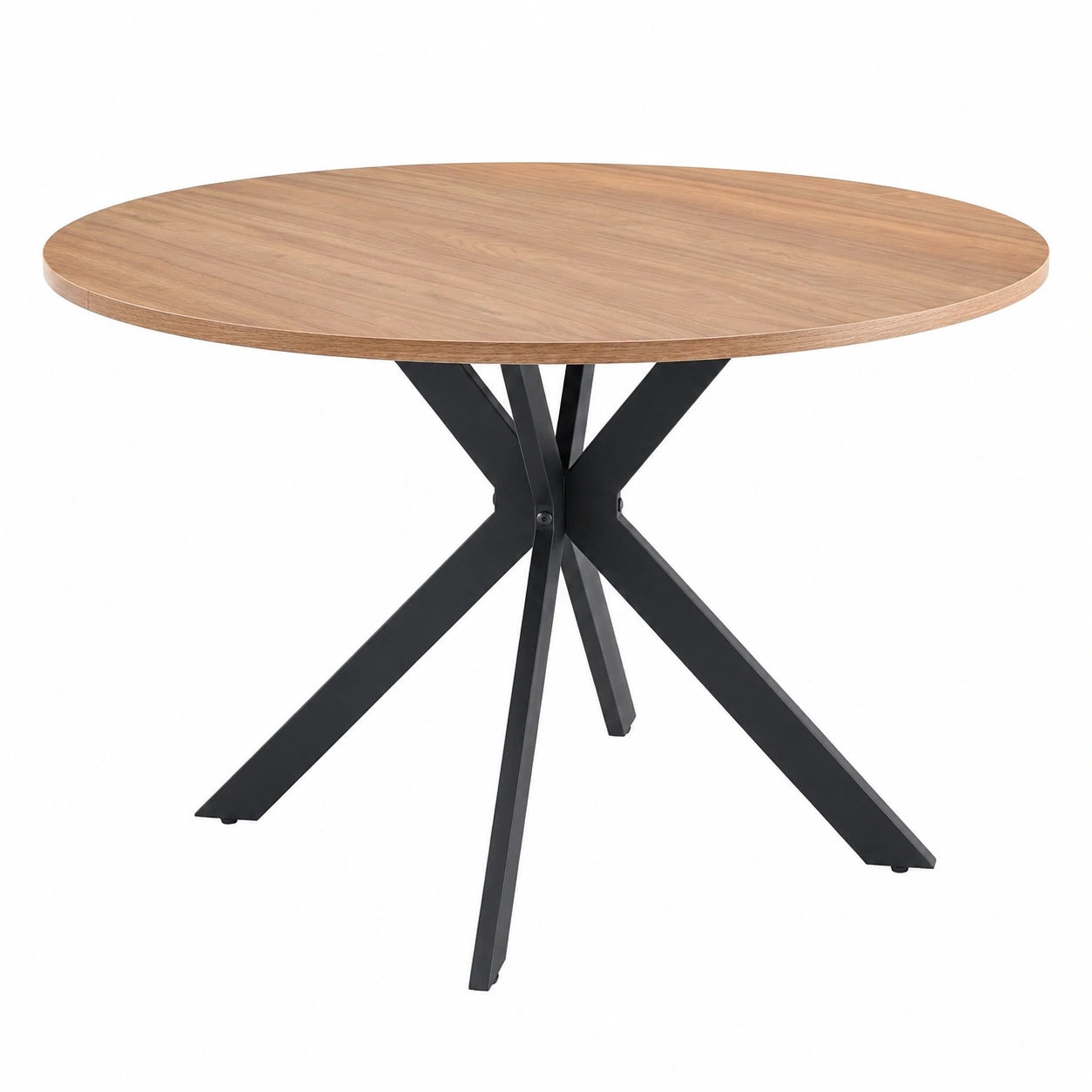 Tavolo da Pranzo Allungabile Rotondo in Legno, 110 cm, per 4-6 Persone, per Cucina e Soggiorno