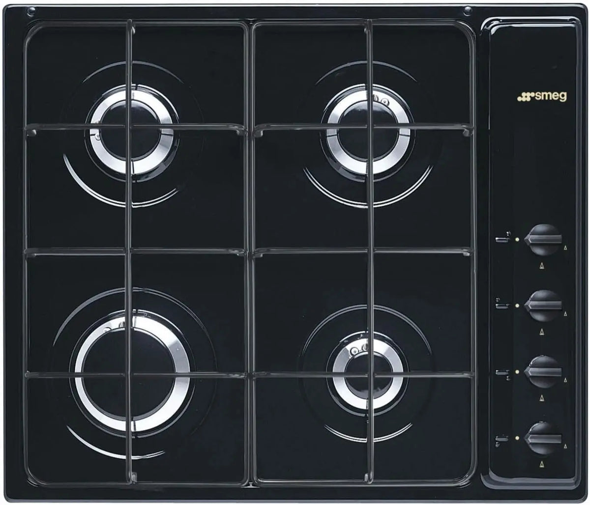 Placa de cocina Smeg S64SN, Placa de gas SELEZIONE, negro