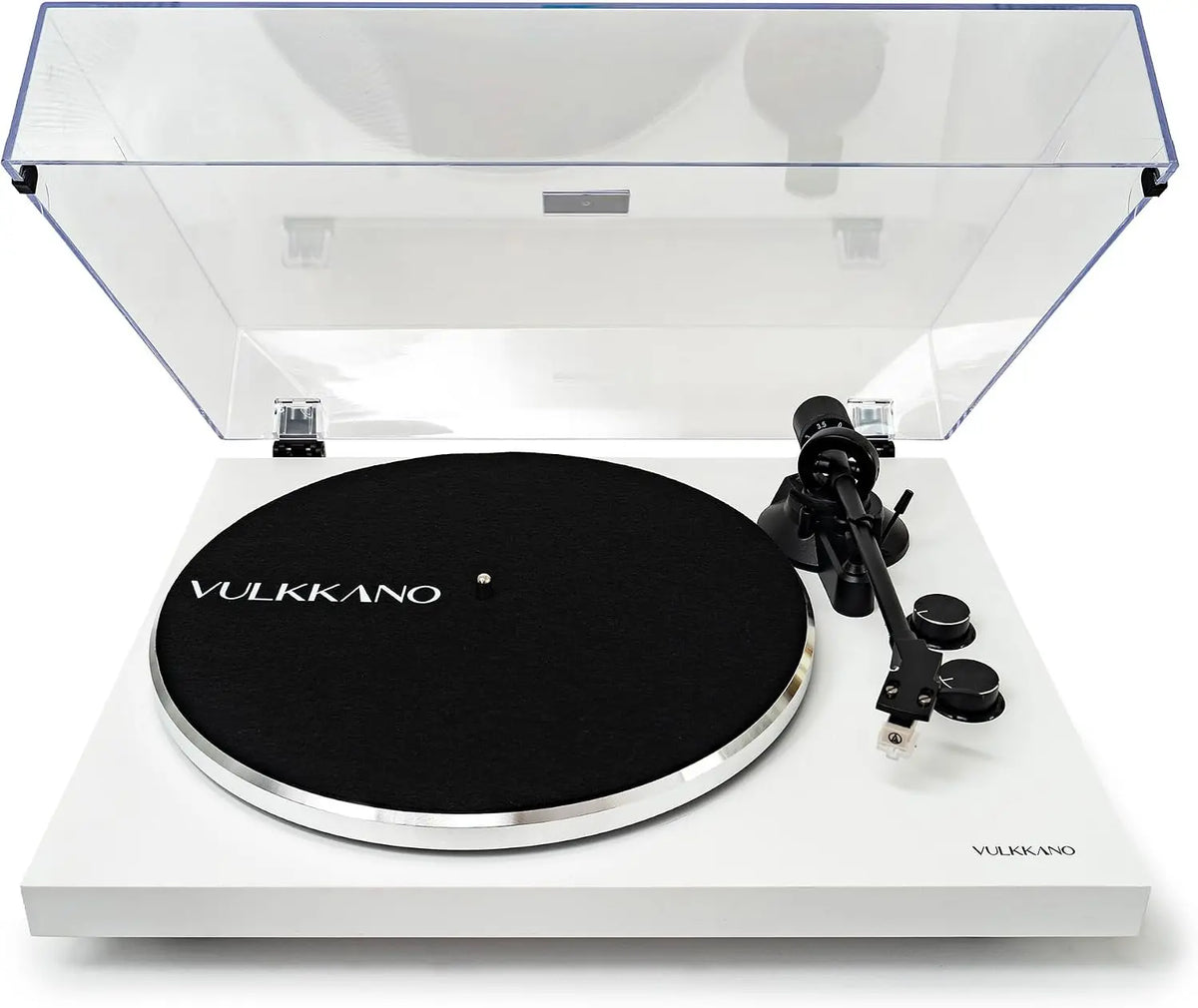VULKKANO TD10 Tocadiscos de Vinilo Analógico con Tracción por Correa, blanco