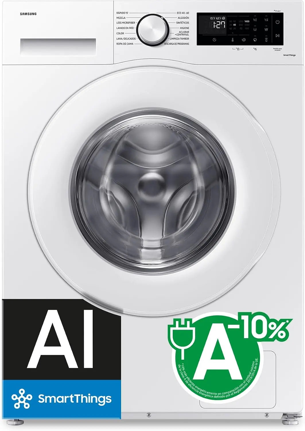 Lavadora Samsung Carga Frontal 9Kg Clase A-10% WW90CGC04DTEEC, blanco