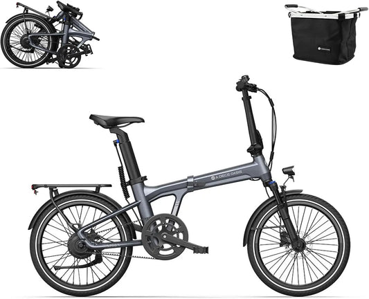 Bicicleta eléctrica A Dece Oasis Ado Air20ProV2026 Bicicleta Eléctrica Plegable, Ebike Ultraligera 20'', Motor Automático BaFang, negro