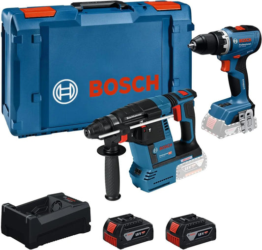 Bosch Professional Bosch PRO sistema de 18 V Combo Kit: GSR 18V-65 + GBH 18V-26, azul