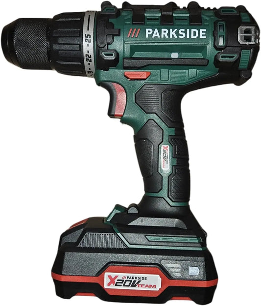 Atornillador Parkside PARK SIDE Parkside PARKSIDE - Taladro atornillador inalámbrico PABS 20-Li E6 con batería y cargador de 20 V, negro