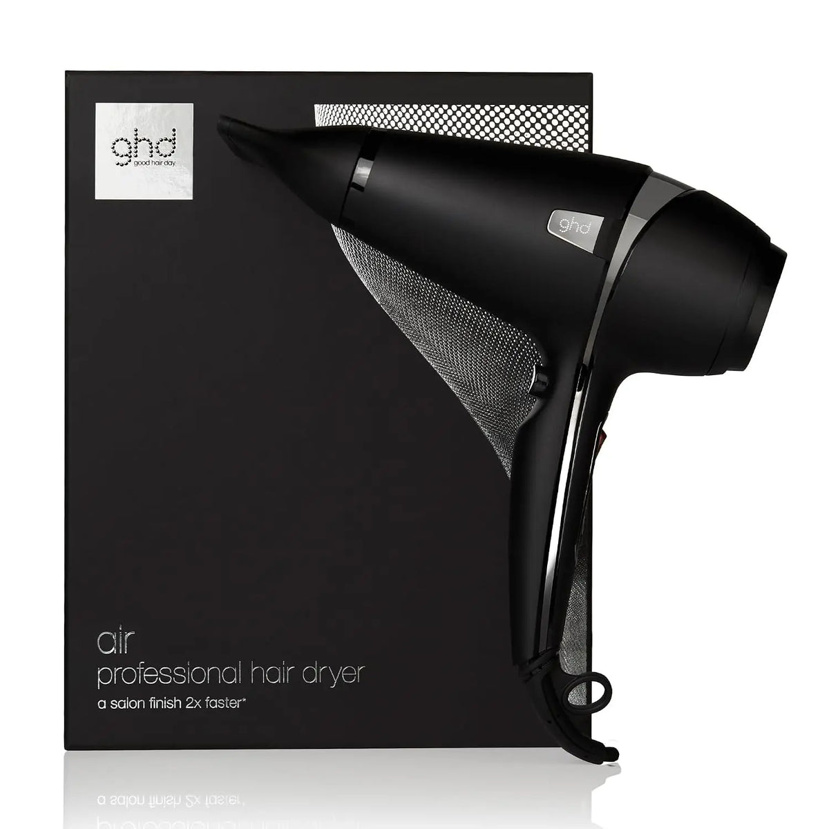 Secador de pelo ghd air Dry Kit, profesional con difusor, cepillo, clips y bolsa de almacenamiento, negro