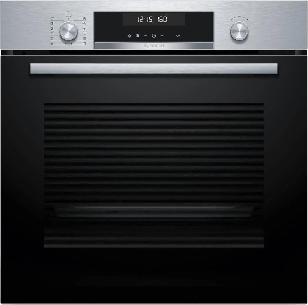 Horno Bosch Multifunción, Serie 6, Pirólisis, AirFry, Acero, HBG578ES3, negro
