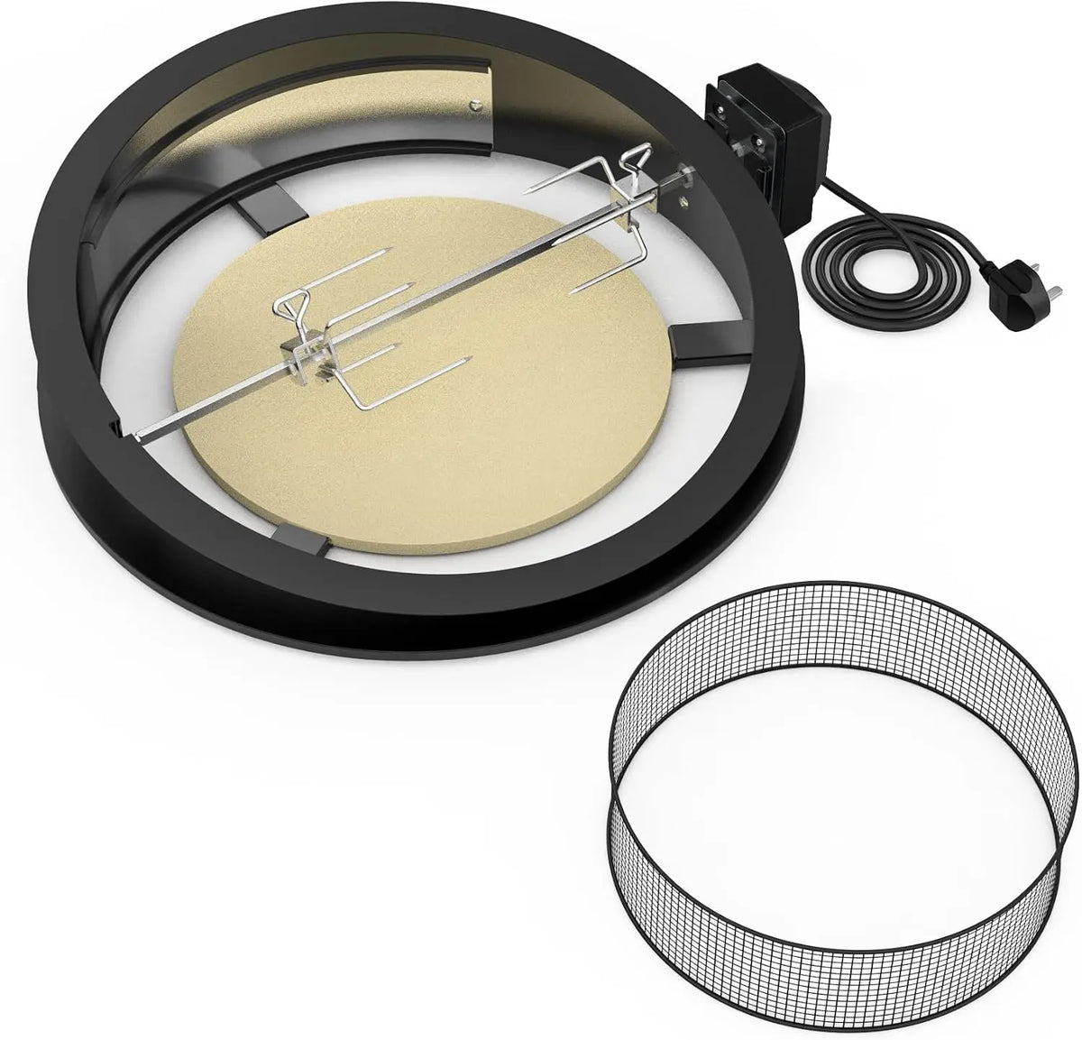 Barbacoa onlyfire Kit de asador multifuncional para barbacoa con horno de pizza para Weber de 57 cm, negro