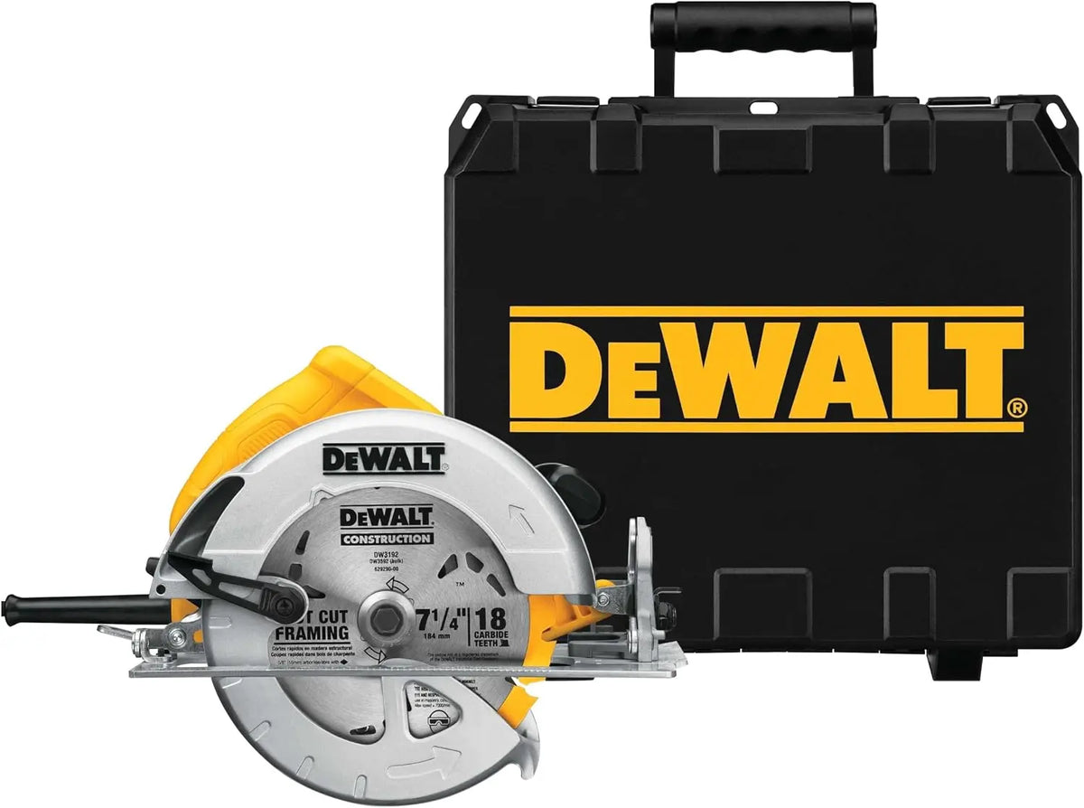Sierra eléctrica DEWALT Sierra circular de 190 mm 1600W, DWE575K-QS, negro