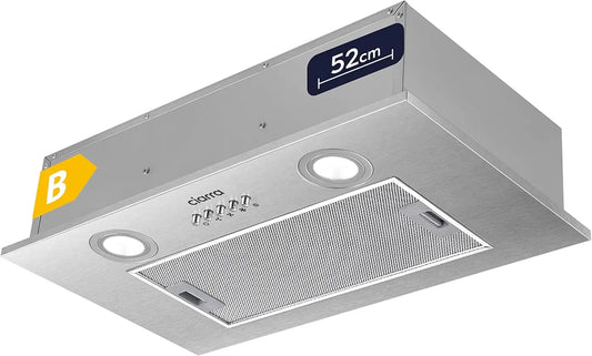 CIARRA CBCS5913A Campana Integrada 52 cm Extractora Encastrable Plateada