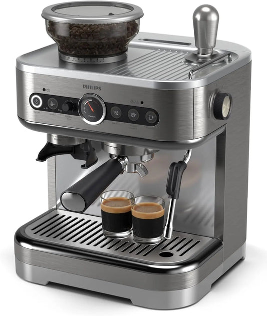 Cafetera Philips Barista Brew Cafetera Espresso Semiautomática, 250g, Acero Inox, plata