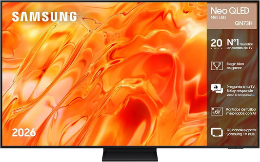 Televisor Samsung TV Neo QLED QN73H 85' 4K televisor inteligente con IA, negro