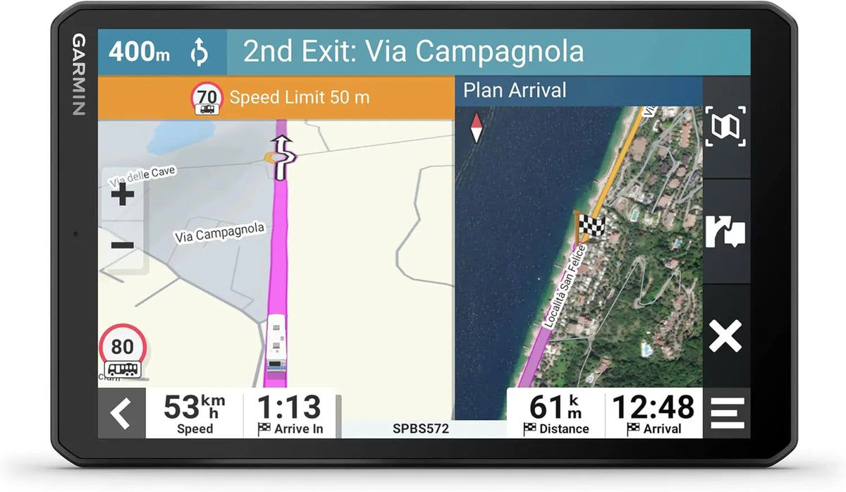 Garmin Camper 895, GPS para Camper y caravanas, blanco
