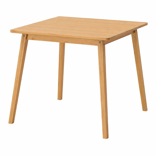 Tavolo Quadrato in Bambù Naturale per 4 Persone, Ideale per Cucina e Soggiorno, Stile Moderno, Compatto, 70 x 70 x 74,5 cm