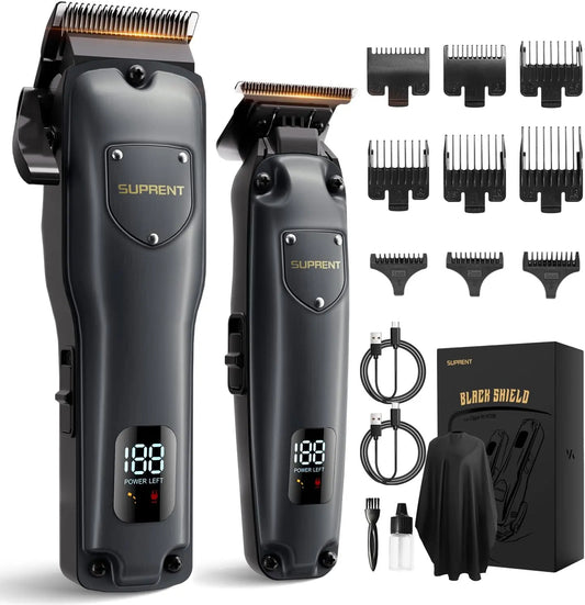 Cortapelos SUPRENT Maquina De Cortar Pelo Hombre, 7500 RPM Cortapelos Inalámbrico, negro