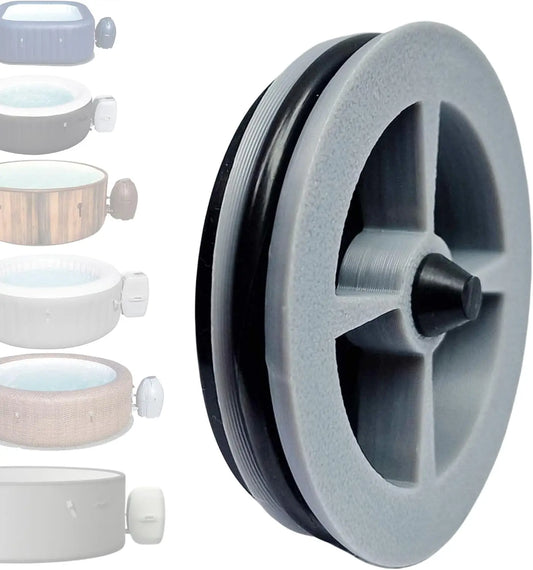 Bañera de hidromasaje ME&SG Válvula antirretorno con clip para una conexión, compatible con Lay-Z-Spa, Bestway, Coleman SaluSpa, gris