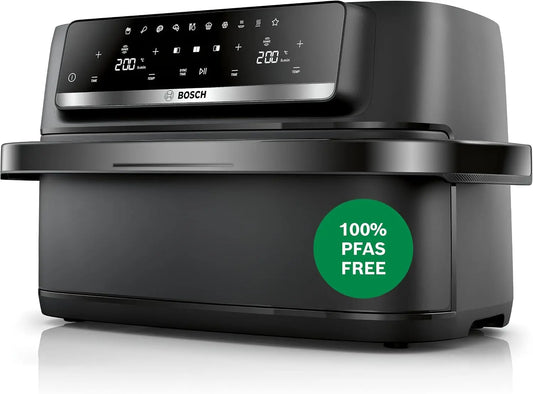 Freidora de aire Bosch Air Fryer Serie 4 Doble Cesta 10l, negro, MAFD490B0