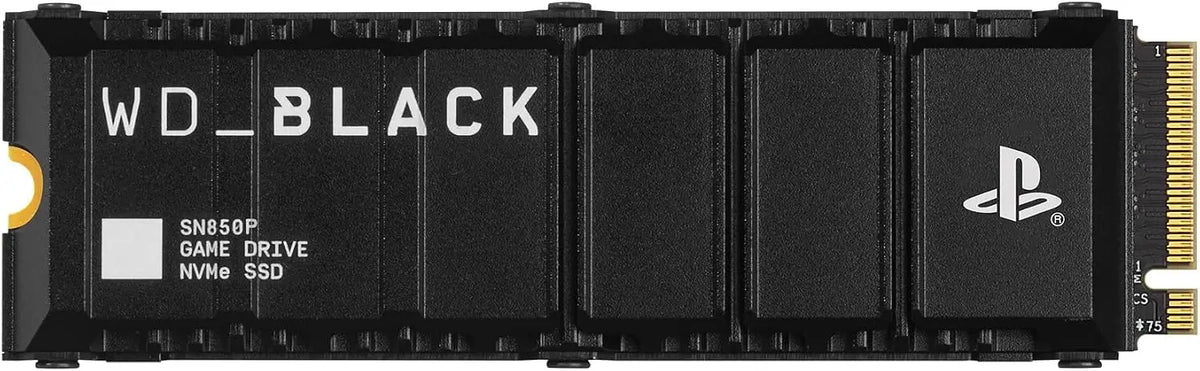 Unidad ssd WD_BLACK SN850P 1TB, NVMe M.2 SSD Ampliación de Almacenamiento con Licencia Oficial para videoconsolas PS5, hasta 7300 MB/s, negro