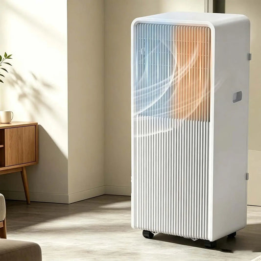 Bomba de calor XIUNYIE Aire Acondicionado Portátil 4 en 1 con Bomba de Calor, Inverter, Panel de Control Inteligente con Enfriar y Calentar, gris