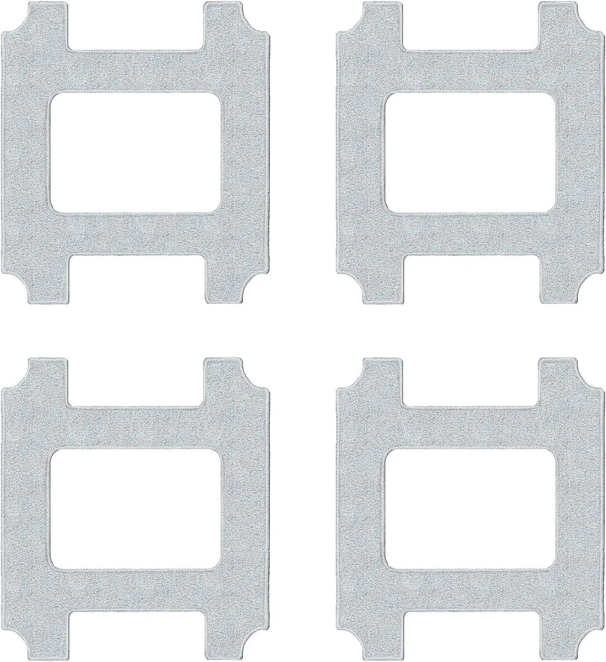 Limpiacristales Lubluelu Juego de 4 almohadillas de limpieza de microfibra para robot de limpieza de ventanas, gris