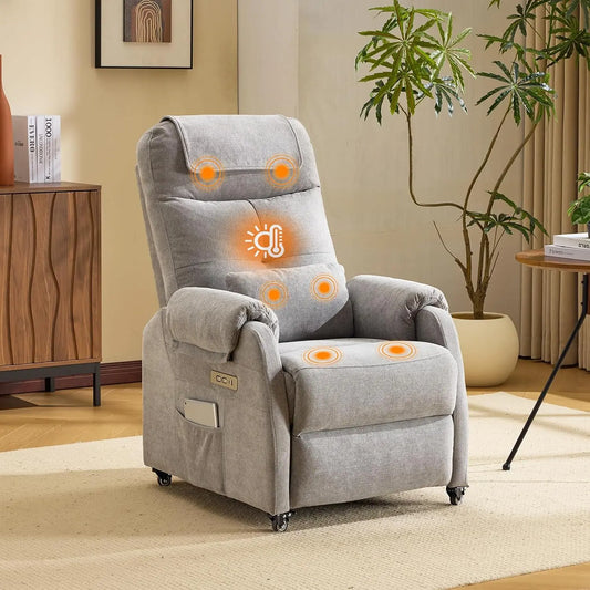 Sillón de masaje Bonnlo Sillón de relax, sillón de televisión, sillón de masaje eléctrico con función reclinable, sillón de TV, naranja