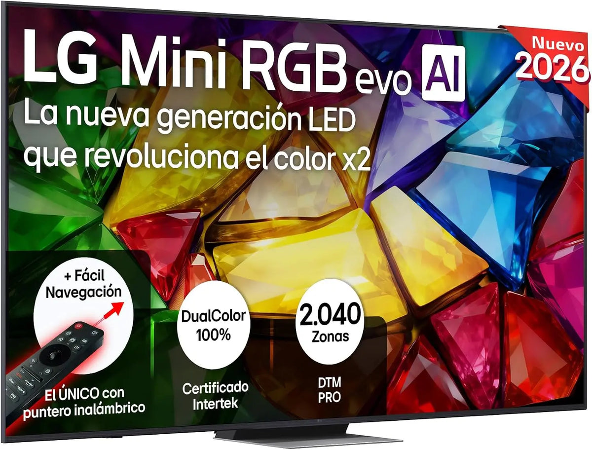 Televisor LG 86MRGB87B6B, inteligente MRGB AI 86' 4K Sin Reflejos 94%, 2026, negro